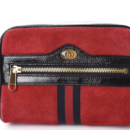 Gucci Suede Small Ophidia Belt Bag 85 34 Hibiscus Red 9 of 9