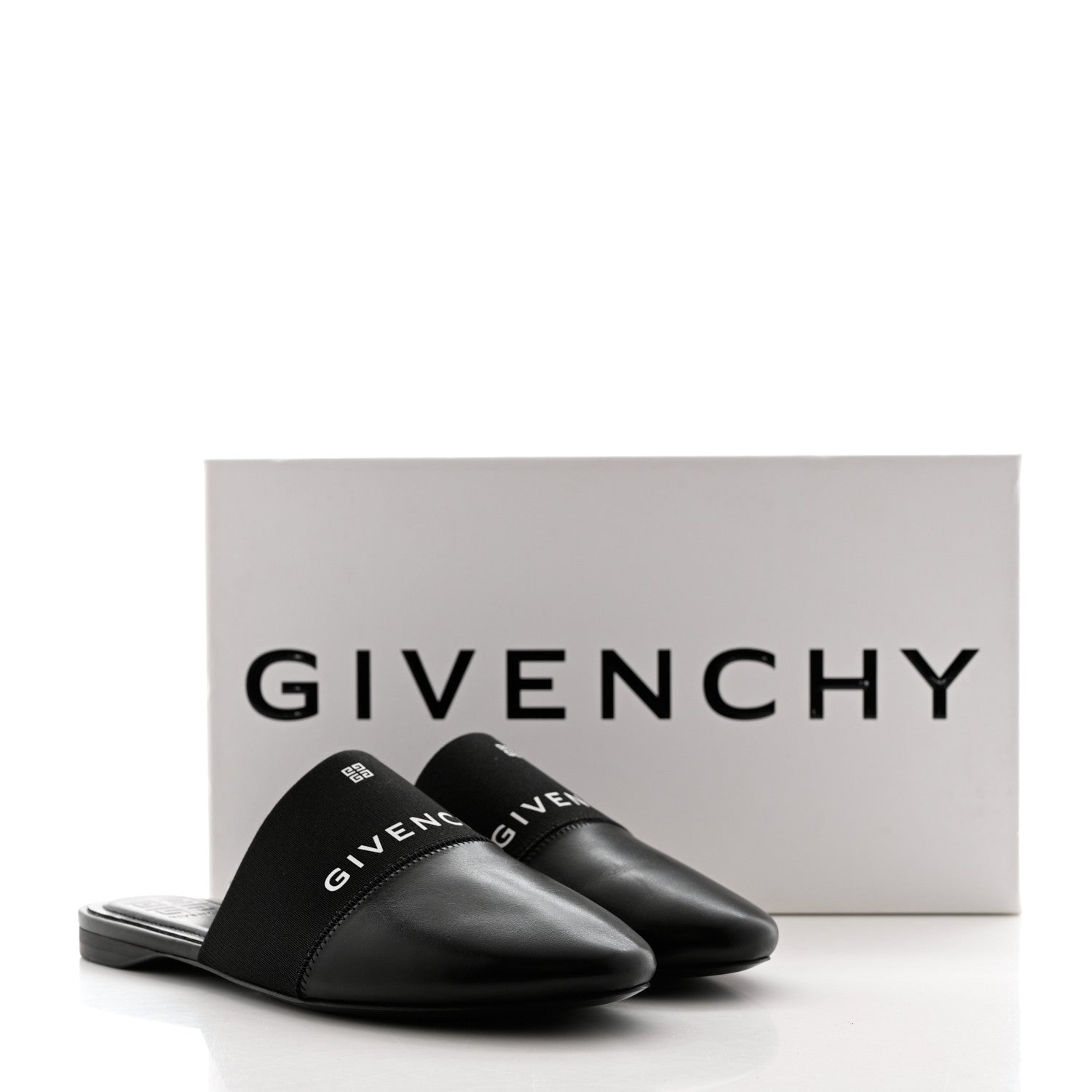 Givenchy Calfskin Bedford Logo Mule Slides 38 Black 9 of 9