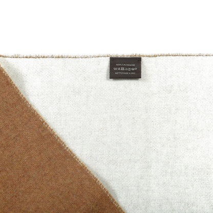 Hermes Cashmere Chevron Muffler Noisette Ecru 5 of 5