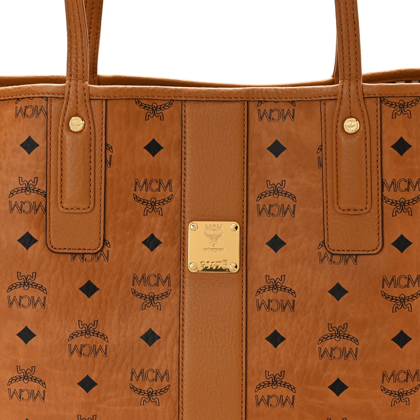 Visetos Medium Liz Reversible Shopper Tote Cognac