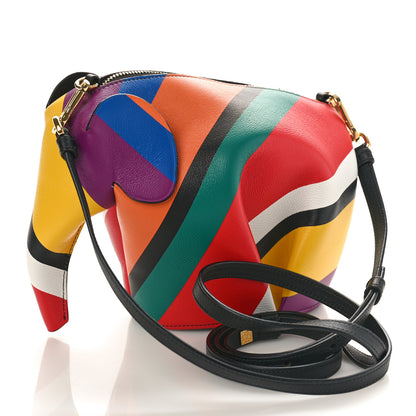 Loewe Calfskin Mini Striped Elephant Crossbody Bag Multicolor 3 of 7