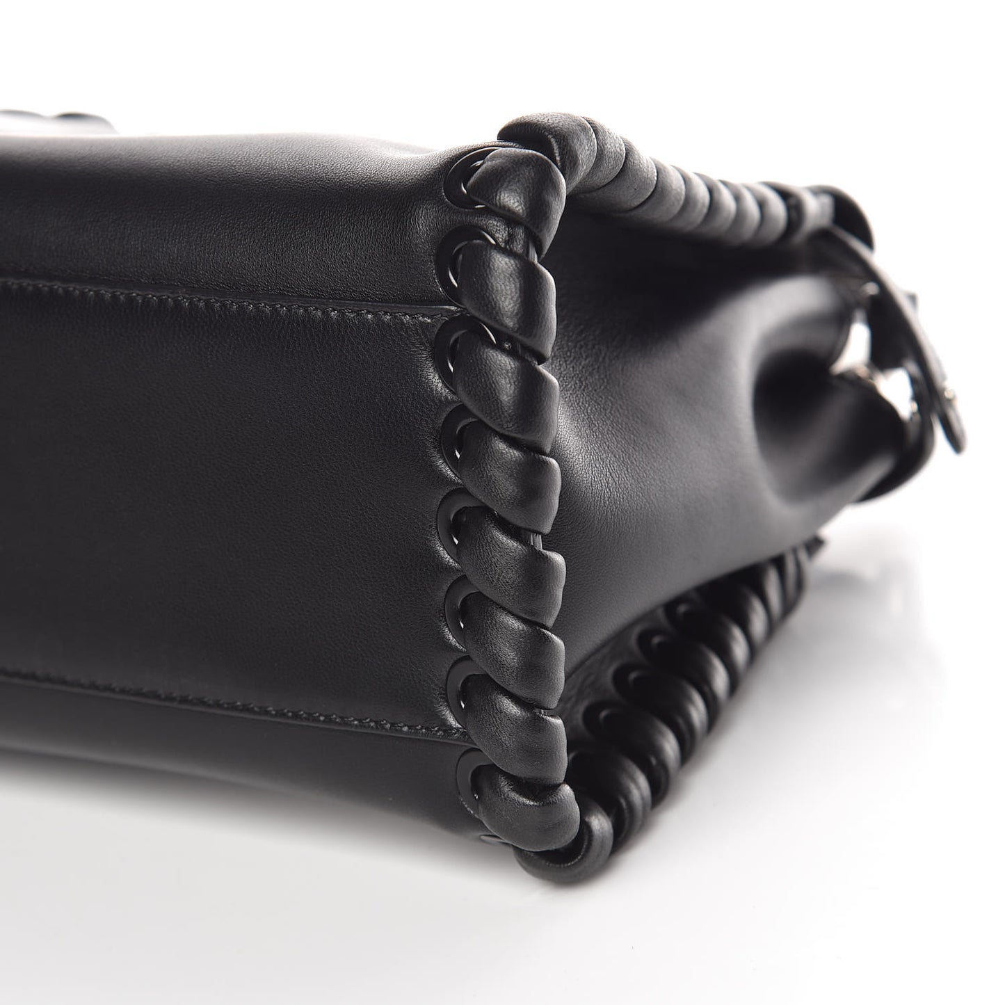 Nappa Lace Up Mini Peekaboo Iconic Satchel Black