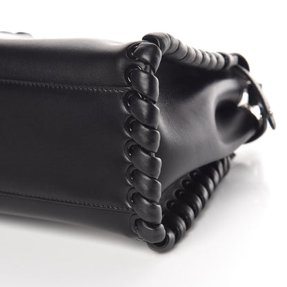 Fendi Nappa Lace Up Mini Peekaboo Iconic Satchel Black 6 of 10