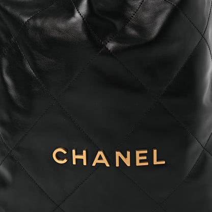 Chanel Shiny Calfskin Quilted Chanel 22 Backpack Black 8 of 11