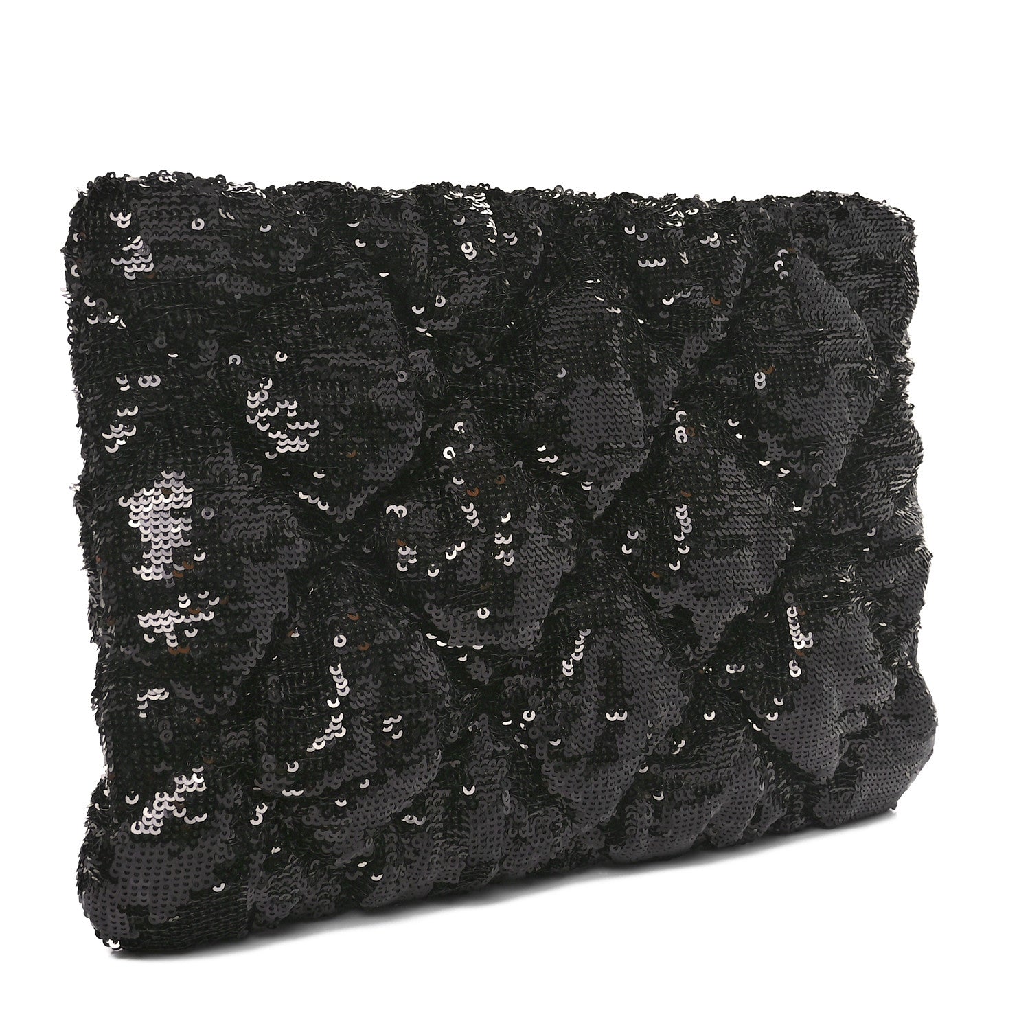Chanel Sequins Quilted Large Chanel 19 Pouch Black 3 of 11