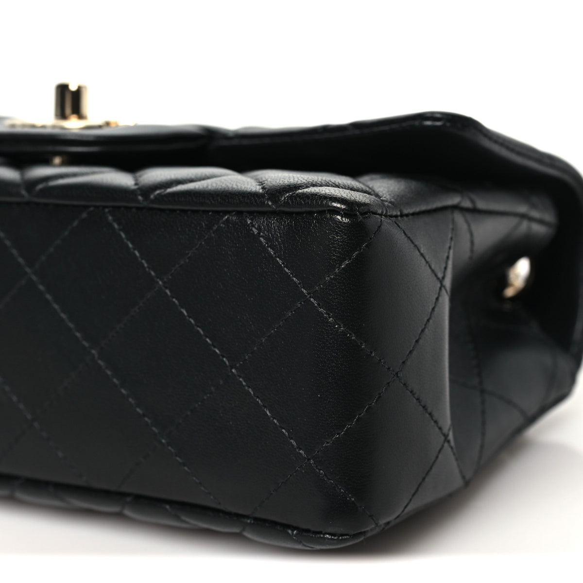 Chanel Lambskin Quilted Mini Rectangular Flap Black 10 of 10