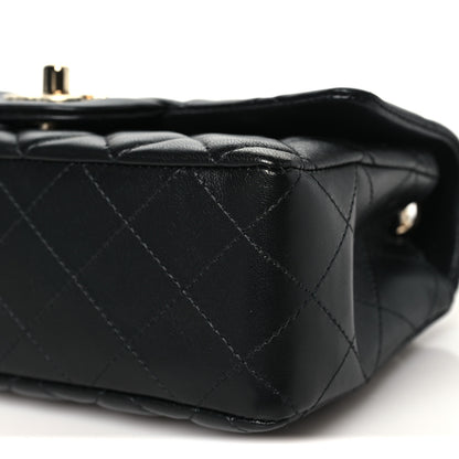 Chanel Lambskin Quilted Mini Rectangular Flap Black 10 of 10