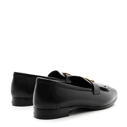 Hermes Goatskin Womens Royal Loafers 41 Black 4 of 9