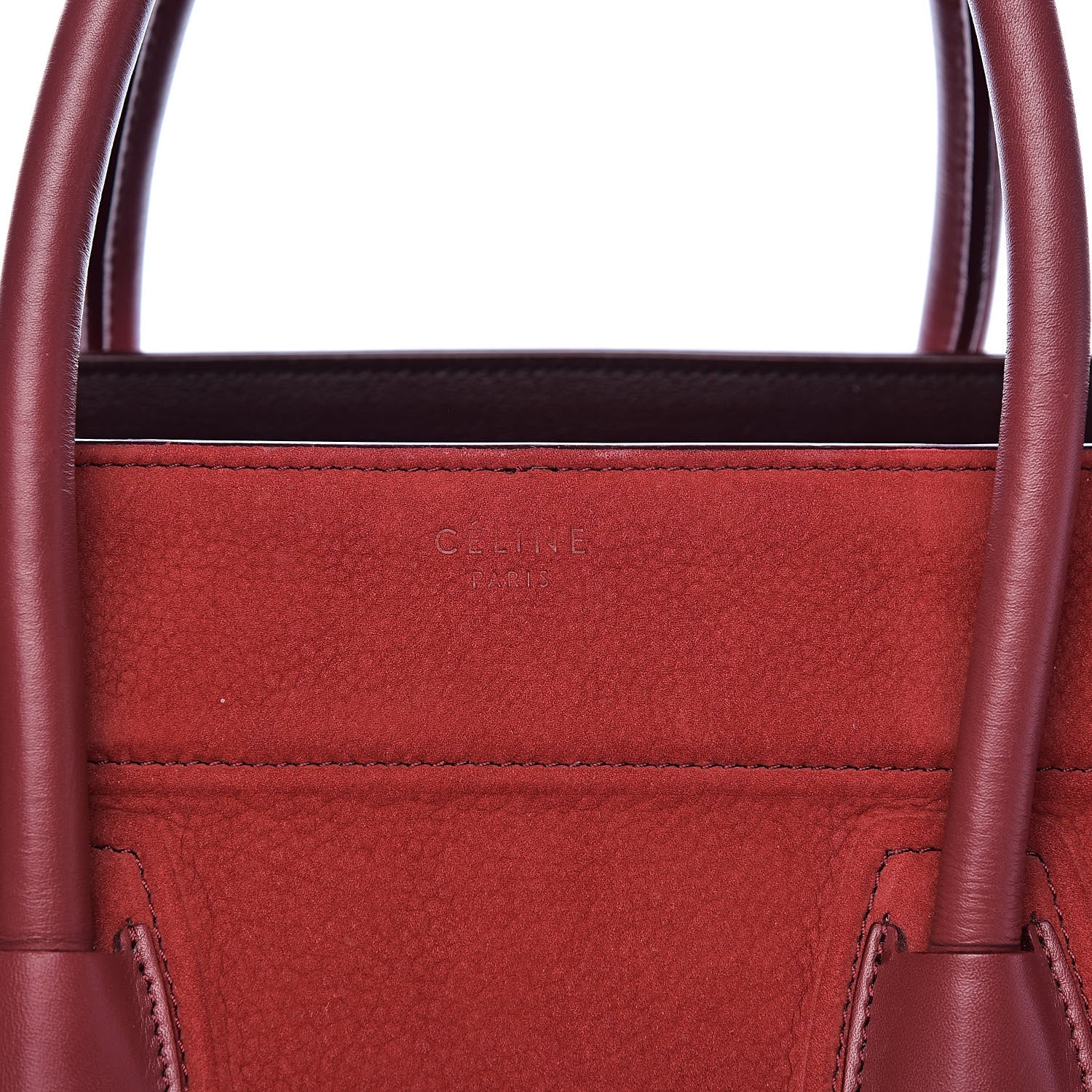 Celine Nubuck Medium Phantom Luggage Red 20 of 20