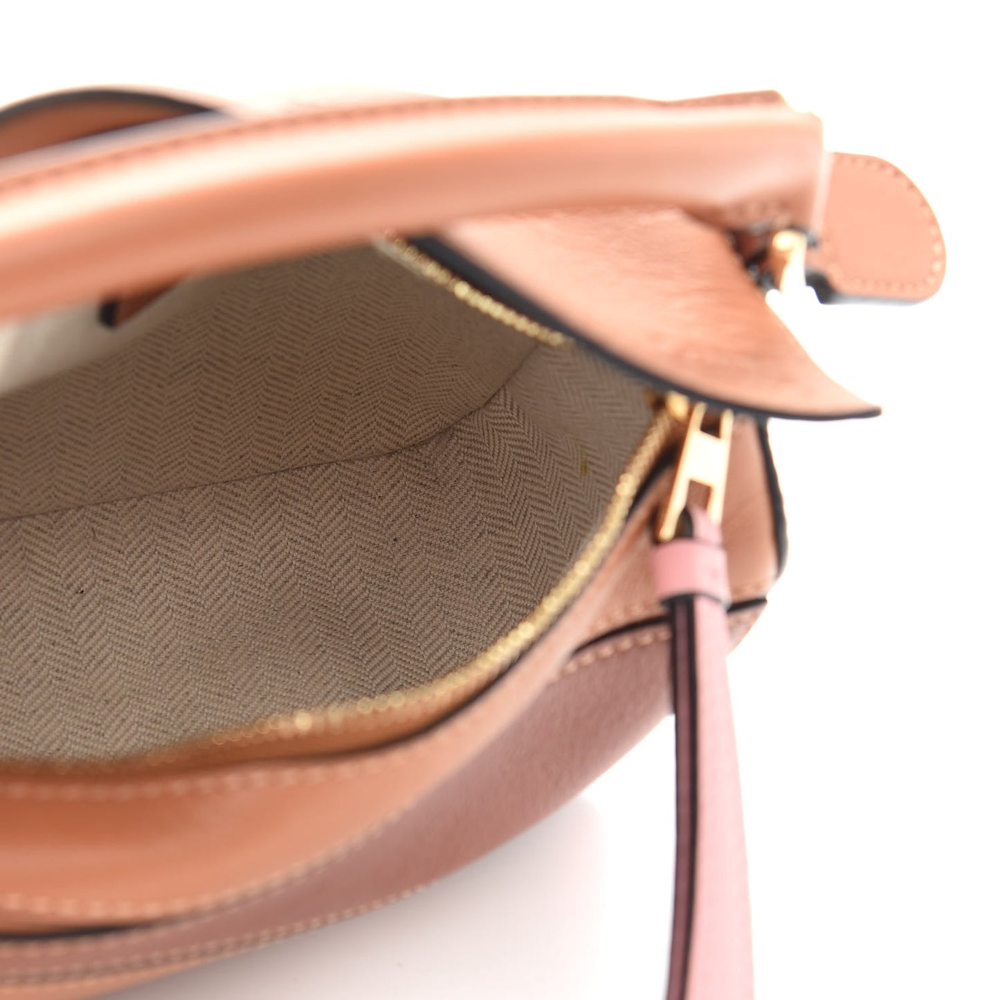 Calfskin Mini Puzzle Bag Tan Medium Pink