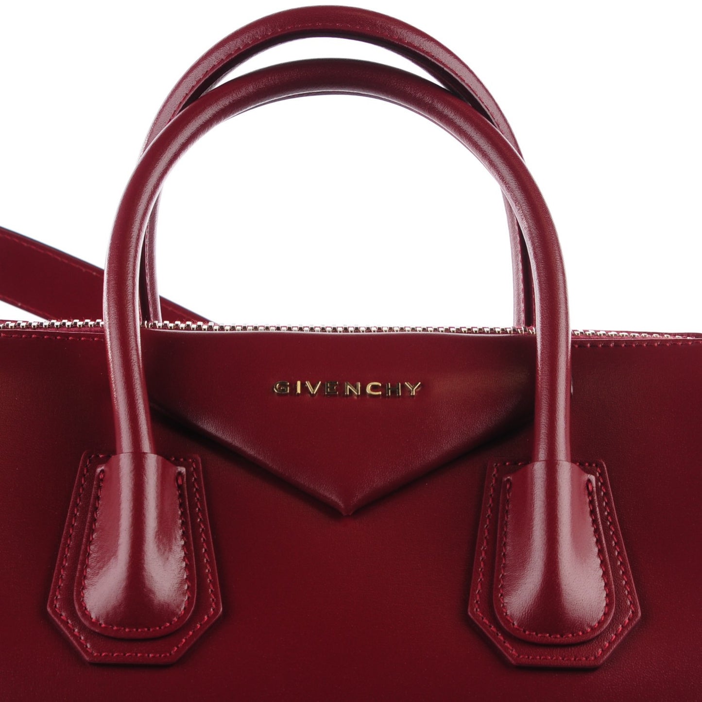 Shiny Lord Calfskin Medium Antigona Burgundy