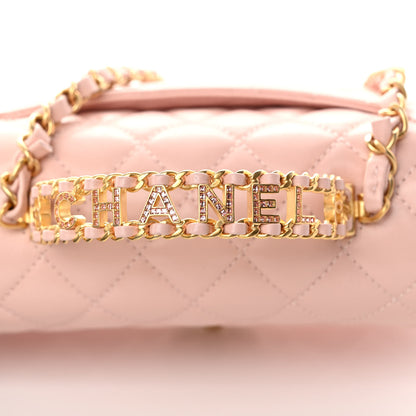 Chanel Lambskin Quilted Mini Strass On Top Flap Light Pink 11 of 11
