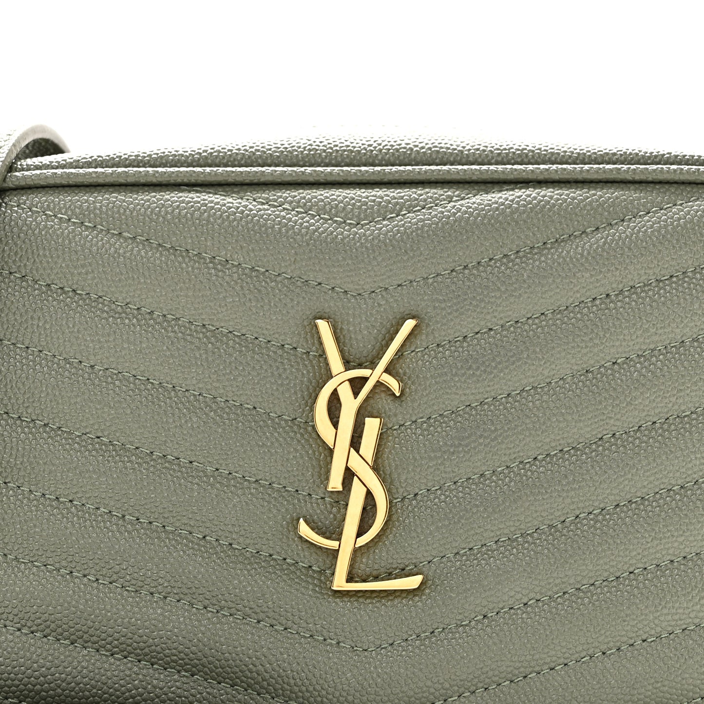Grain De Poudre Matelasse Monogram Mini Lou Camera Bag Light Sage