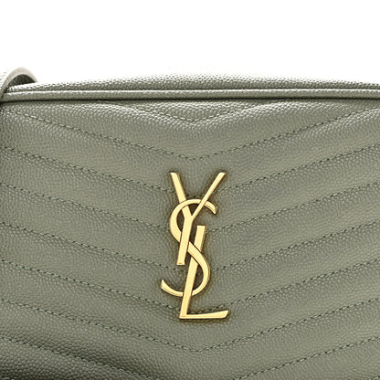 Saint Laurent Grain De Poudre Matelasse Monogram Mini Lou Camera Bag Light Sage 8 of 11