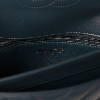 Chanel Lambskin Chevron Quilted Medium Trendy CC Flap Dark Blue 6 of 10