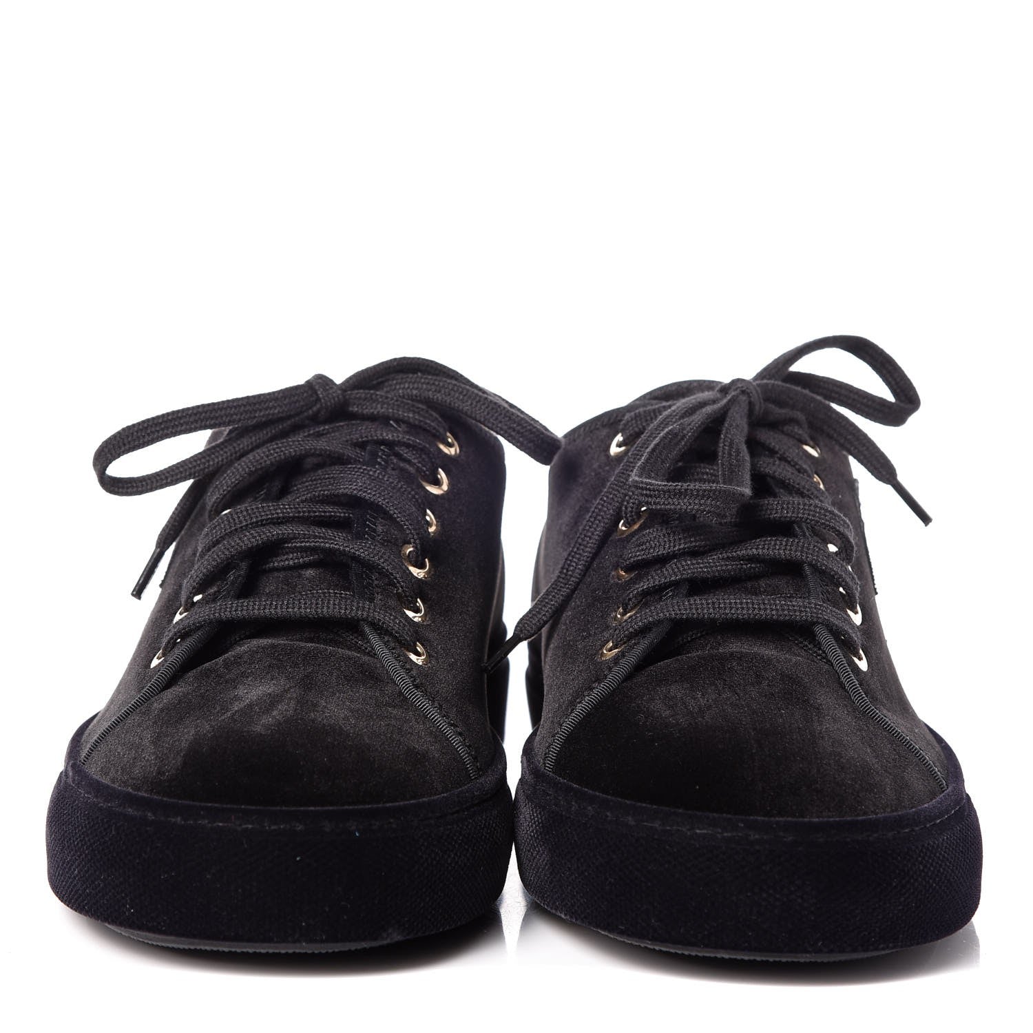 Chanel Velvet CC Sneakers 39 Black 2 of 9
