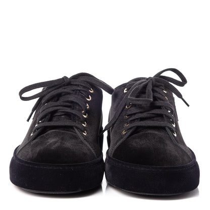 Chanel Velvet CC Sneakers 39 Black 2 of 9