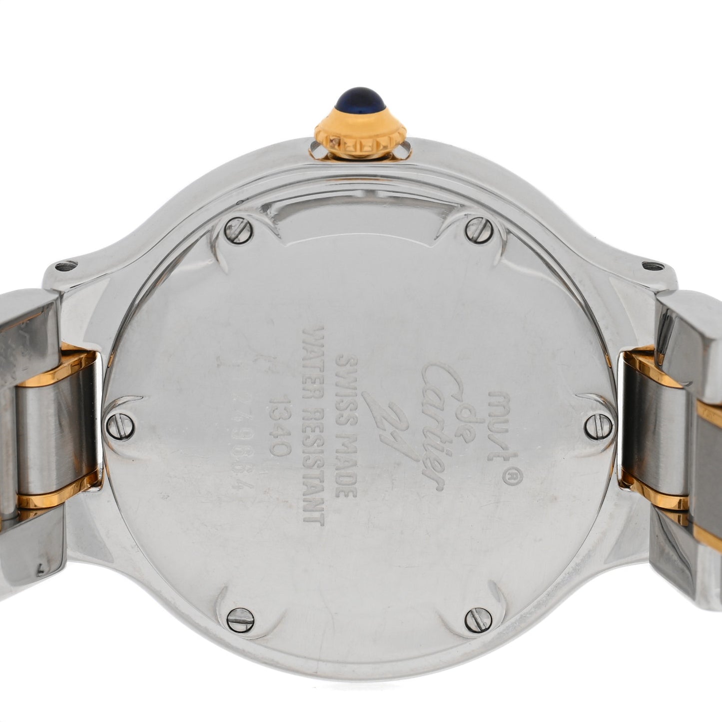 Stainless Steel 18K Yellow Gold 28mm Must de 21 Quartz Watch