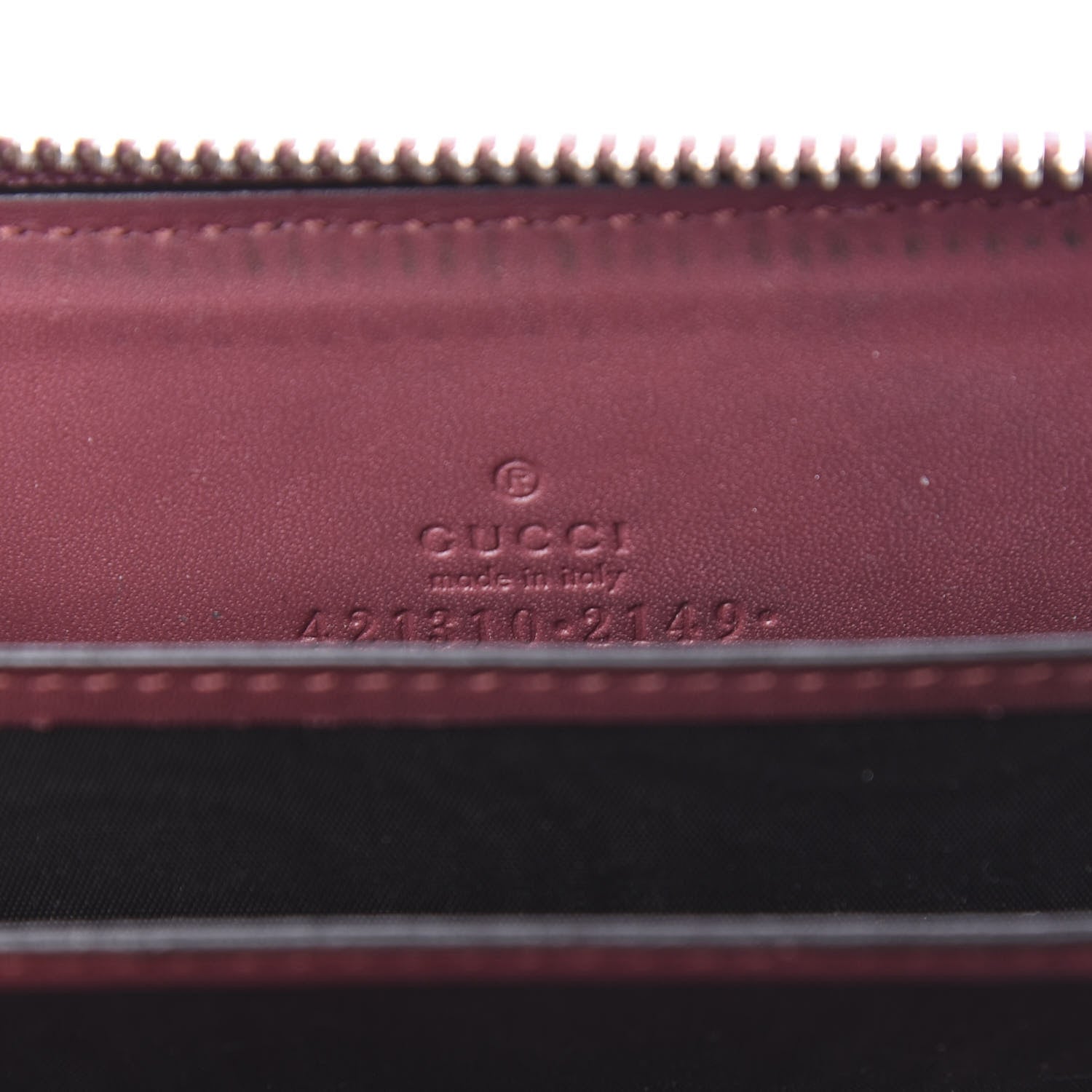 Gucci GG Supreme Monogram Blooms Zip Around Card Case Wallet Beige Multicolor Dry Rose 5 of 6