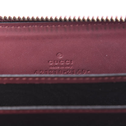 Gucci GG Supreme Monogram Blooms Zip Around Card Case Wallet Beige Multicolor Dry Rose 5 of 6