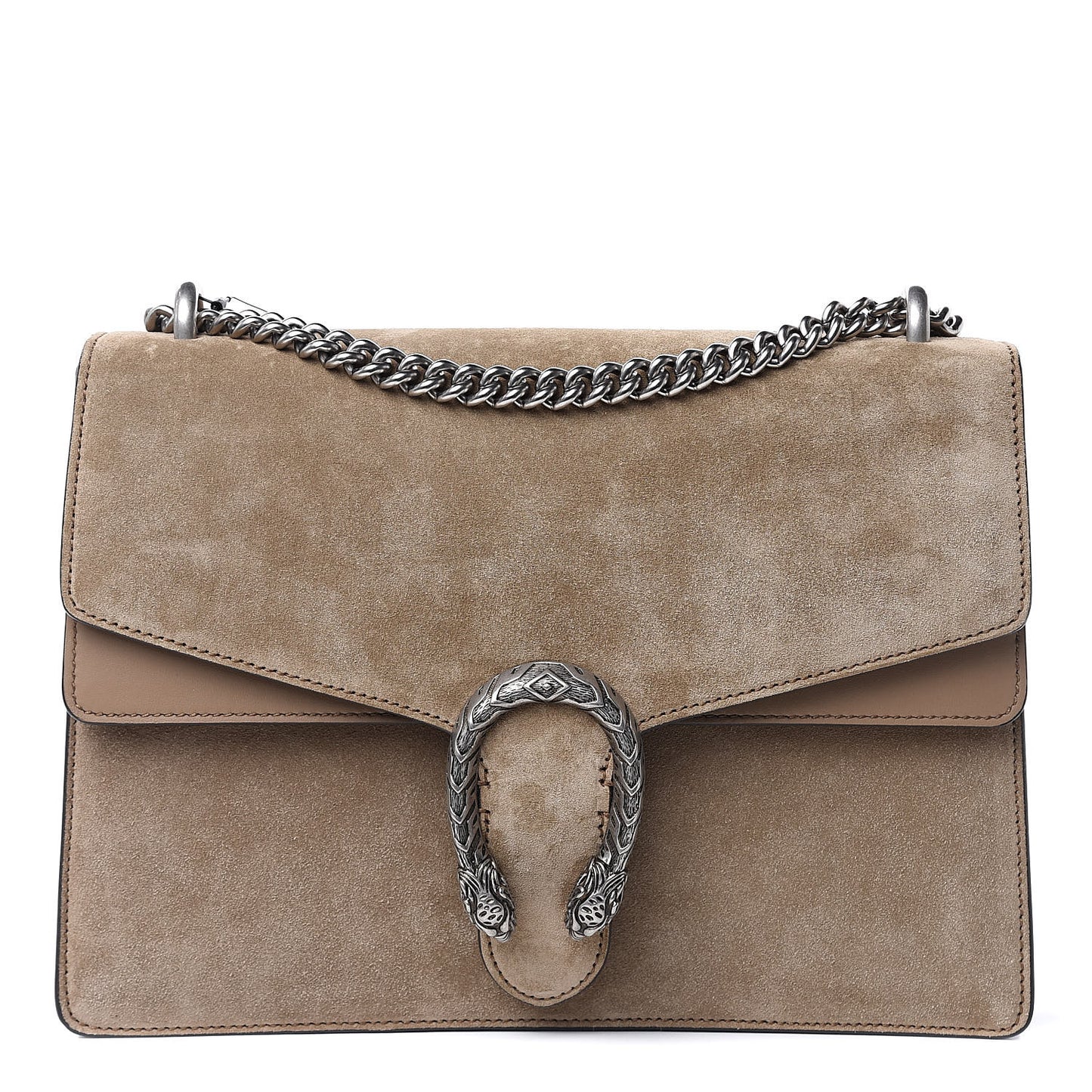 Suede Medium Dionysus Shoulder Bag Taupe