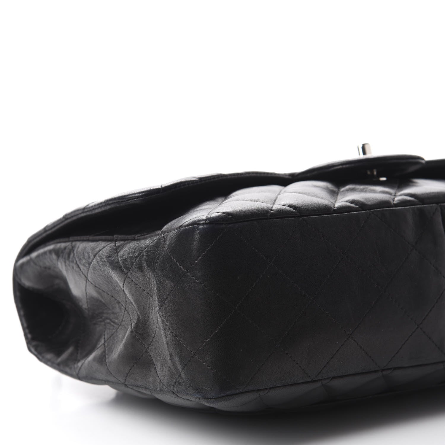 Chanel Lambskin Quilted Jumbo Single Flap Black 6 of 11