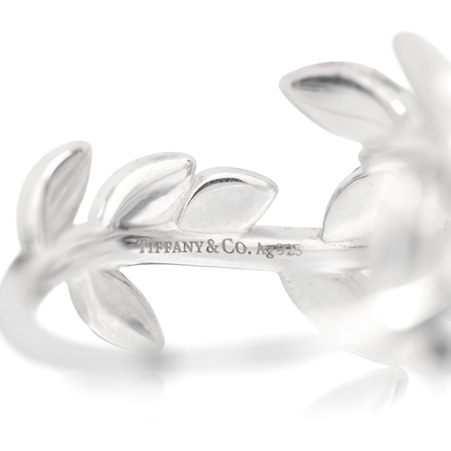 Sterling Silver Paloma Picasso Olive Leaf Bypass Ring 53 6.5