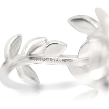 Tiffany Sterling Silver Paloma Picasso Olive Leaf Bypass Ring 53 6.5 5 of 5