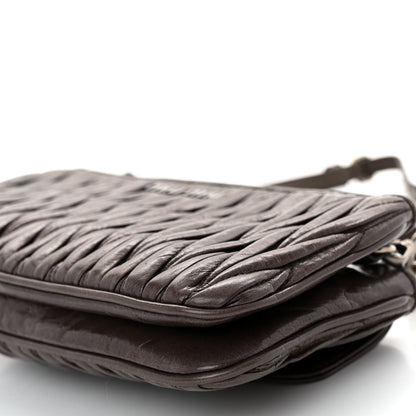 Miu Miu Vitello Lux Matelasse Crossbody Bag Fumo 9 of 9