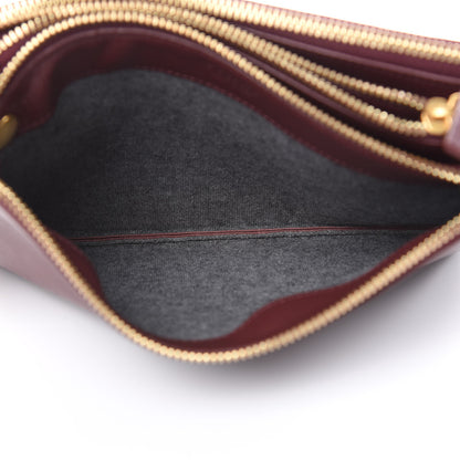 Celine Lambskin Small Trio Crossbody Bag Burgundy 6 of 14