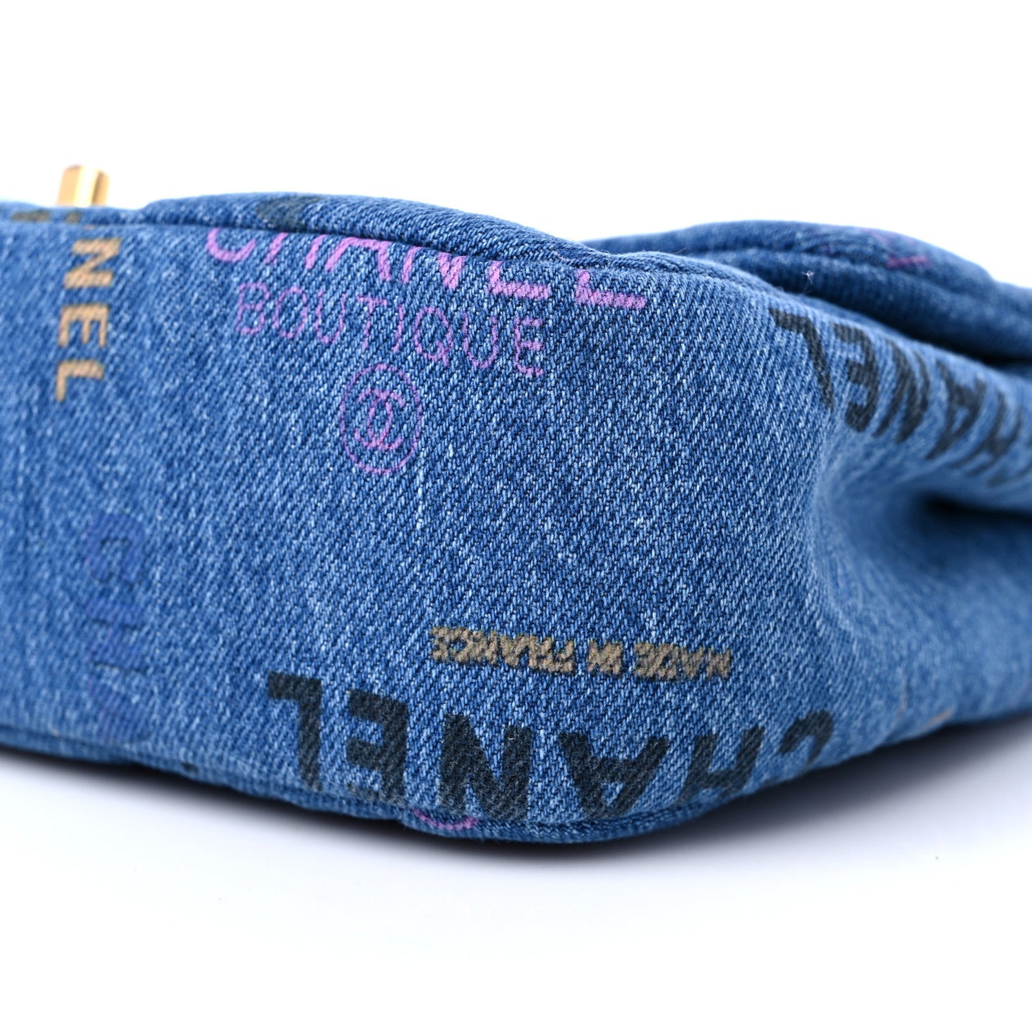 Chanel Denim Quilted Mini Denim Mood Rectangular Flap Blue Multicolor 9 of 10