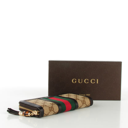 Gucci Monogram Web Rania Zip Around Wallet Brown 4 of 7