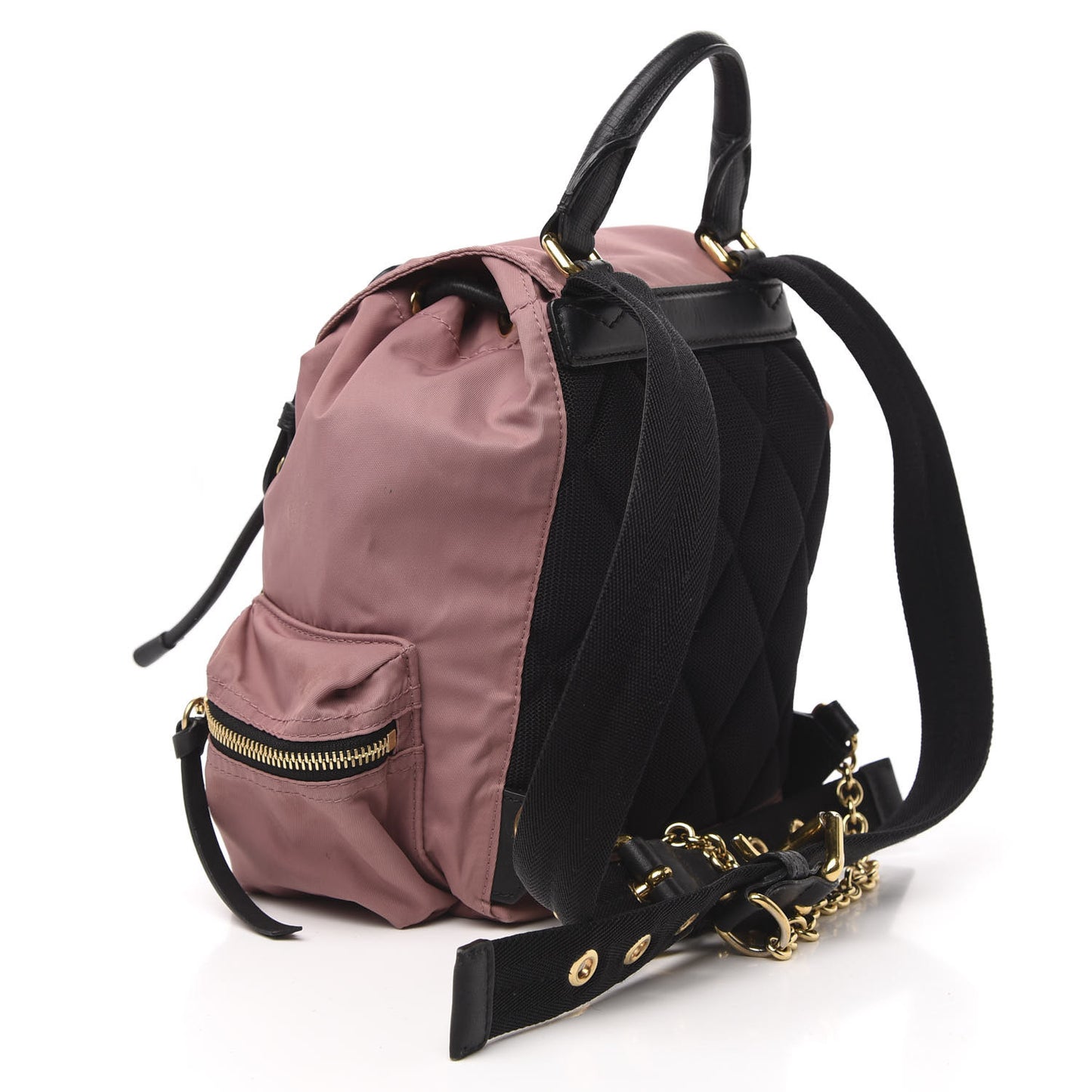 Nylon Small Rucksack Backpack Mauve Pink