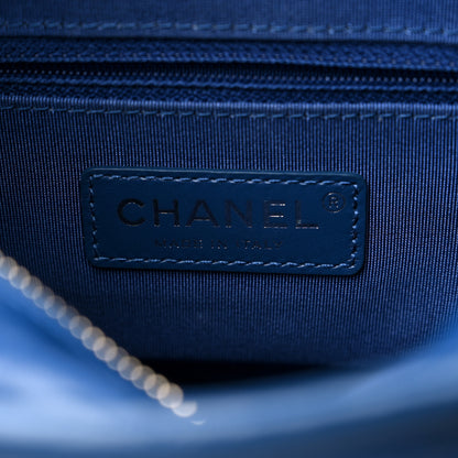 Chanel Aged Calfskin Quilted Small Gabrielle Hobo Blue 6 of 9