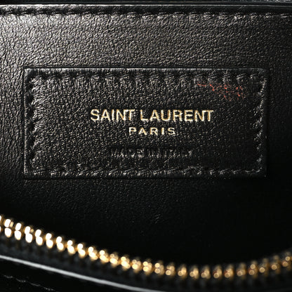 Saint Laurent Calfskin Y Quilted Monogram Small Loulou Chain Satchel Black 6 of 9