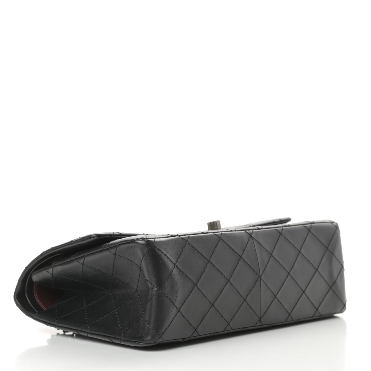 Aged Calfskin Quilted 2.55 Reissue 226 Flap Black