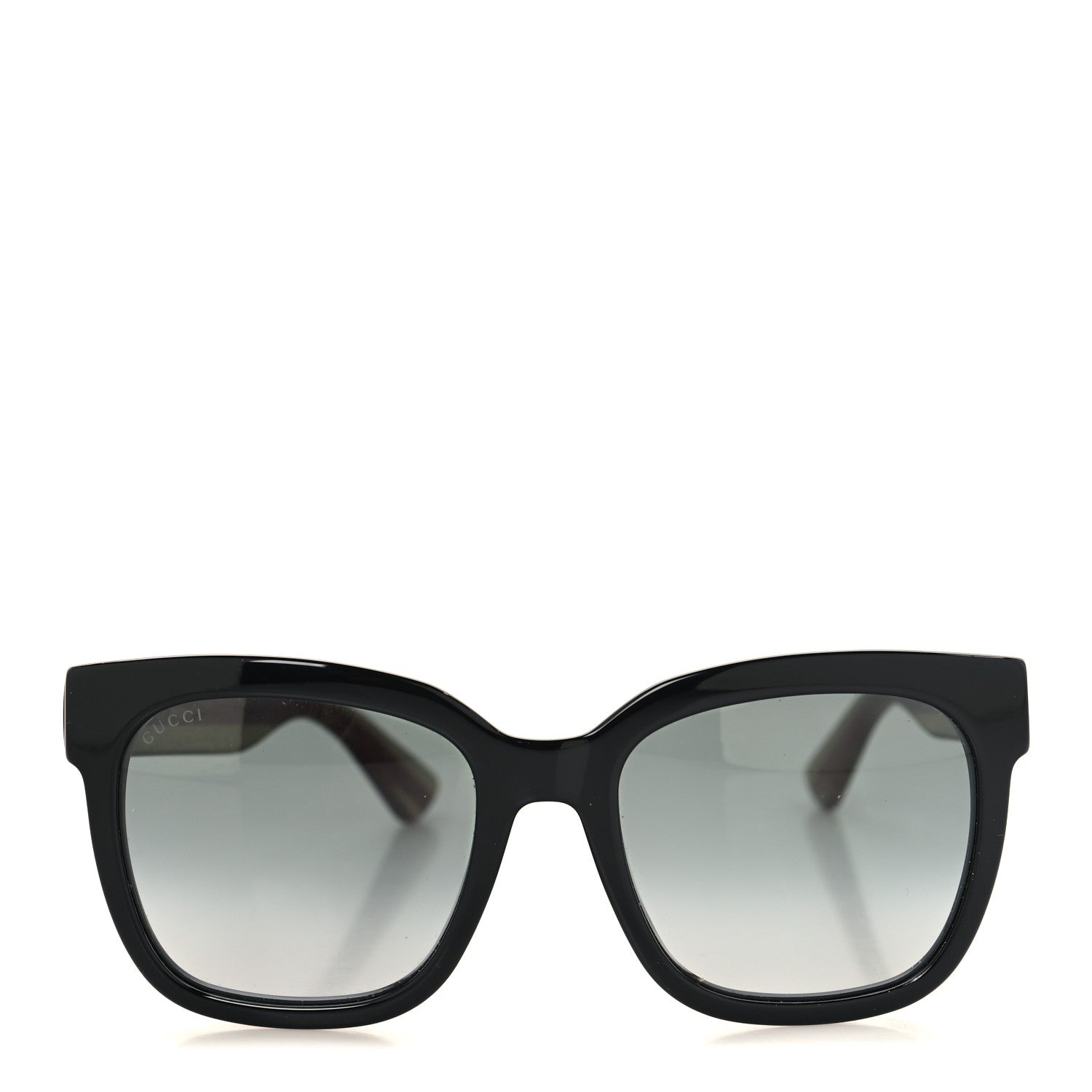 Gucci Acetate Square Frame Web Glitter Sunglasses GG0034SN Black Green 2 of 7