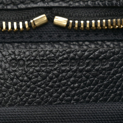 Alexander McQueen Pebbled Calfskin Small Skull Padlock Zip Around Tote Black 7 of 10