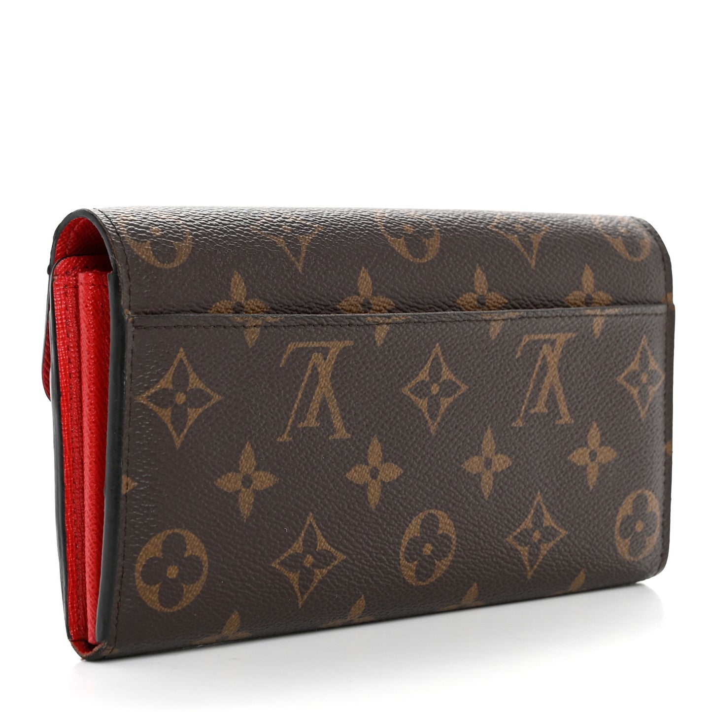 Monogram Sarah Wallet NM Coquelicot