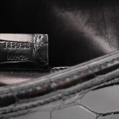 Gucci Crocodile Tom Ford Jeweled Dragon Bag Black 6 of 9