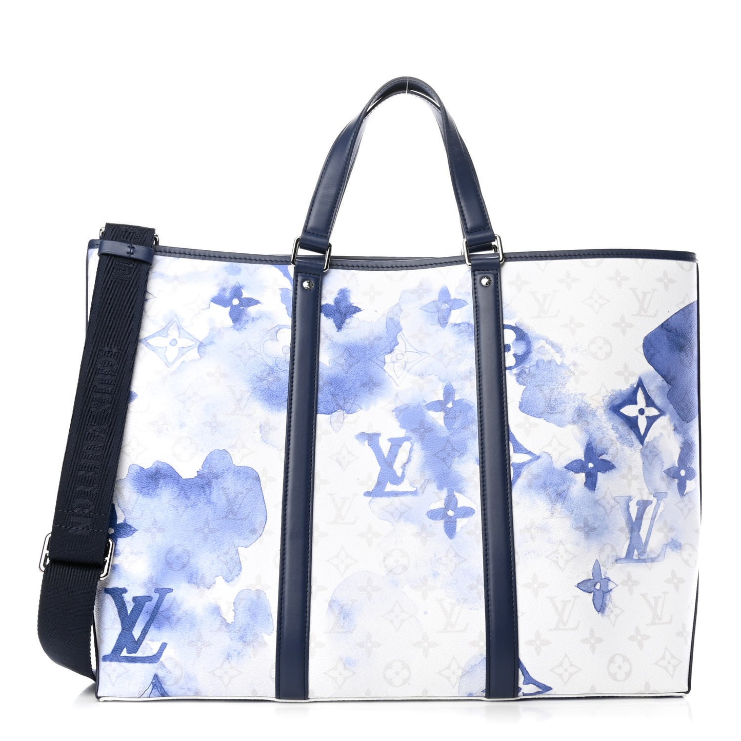 Monogram Watercolor New Tote GM Blue