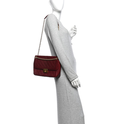 Chanel Lambskin Quilted Large Chic With Me Flap Rouge Fonce 2 of 10