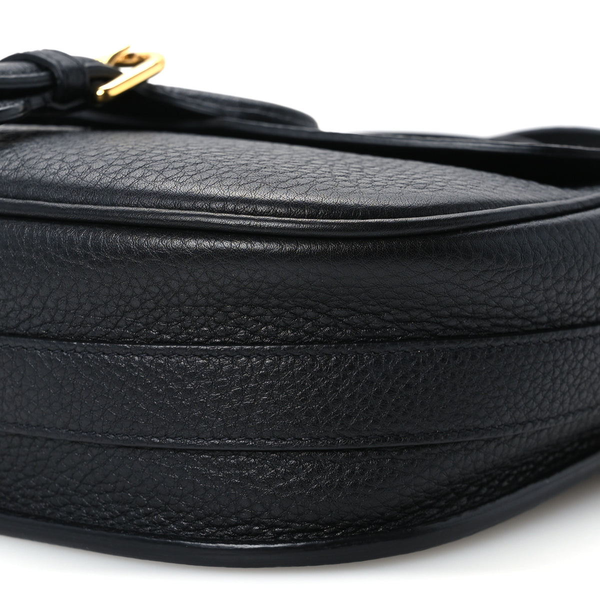 Grained Calfskin Medium Bobby Flap Black