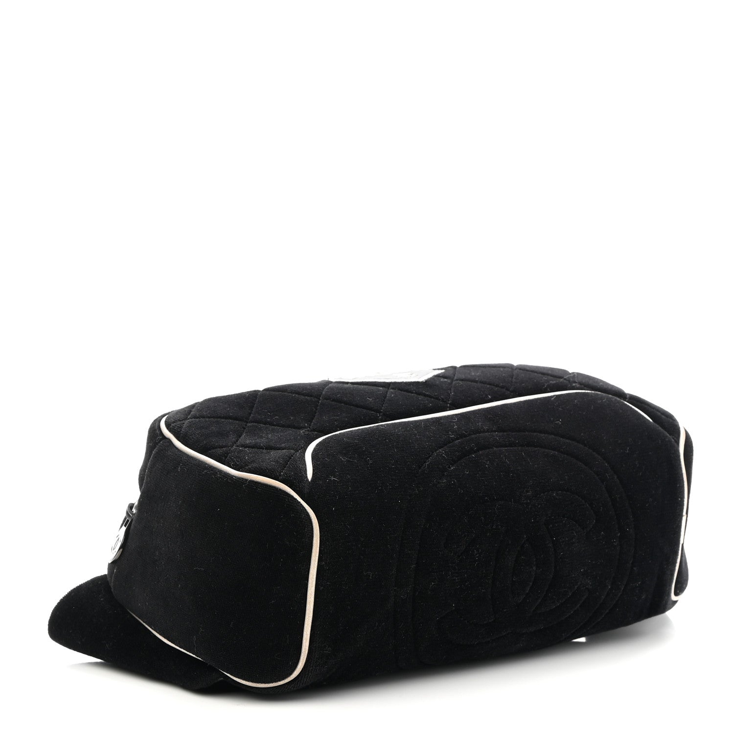 Chanel Velvet Quilted Coco Neige Waist Bag Black 4 of 9