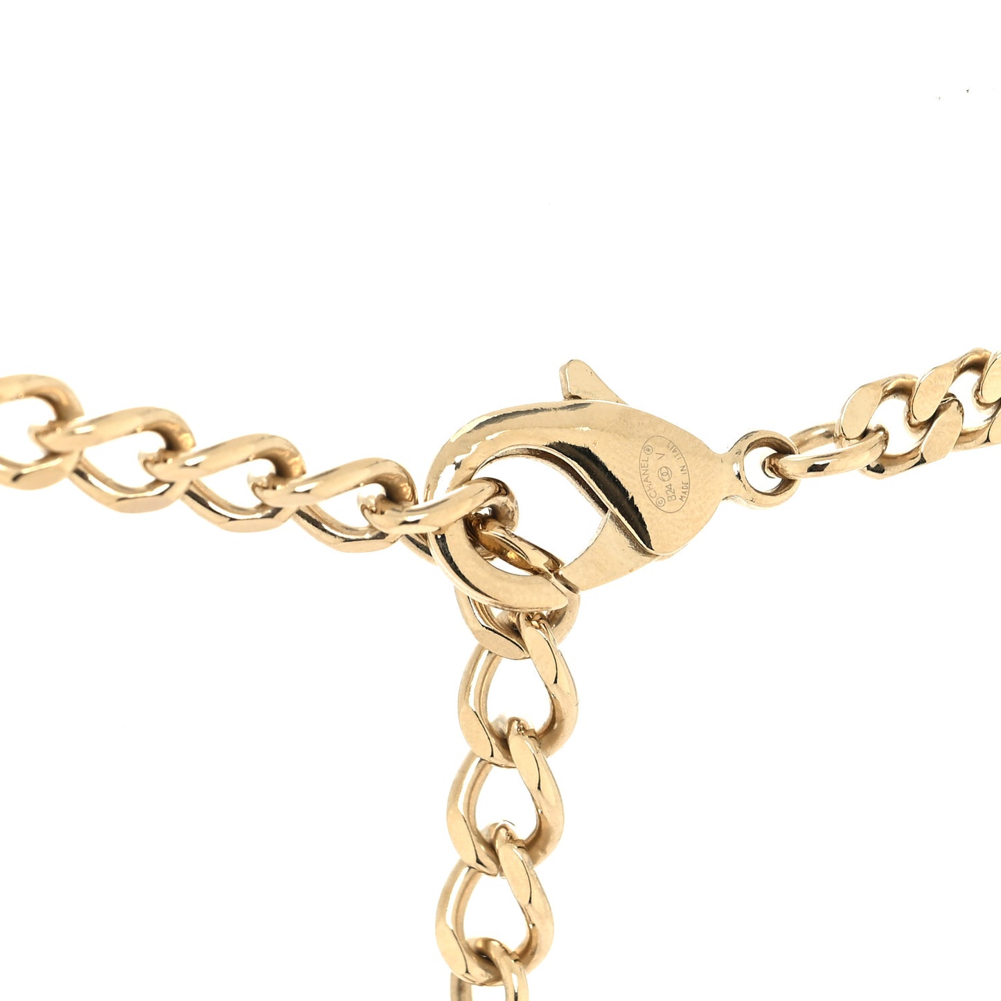 Crystal Chain CC Necklace Gold Silver