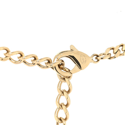Chanel Crystal Chain CC Necklace Gold Silver 4 of 5
