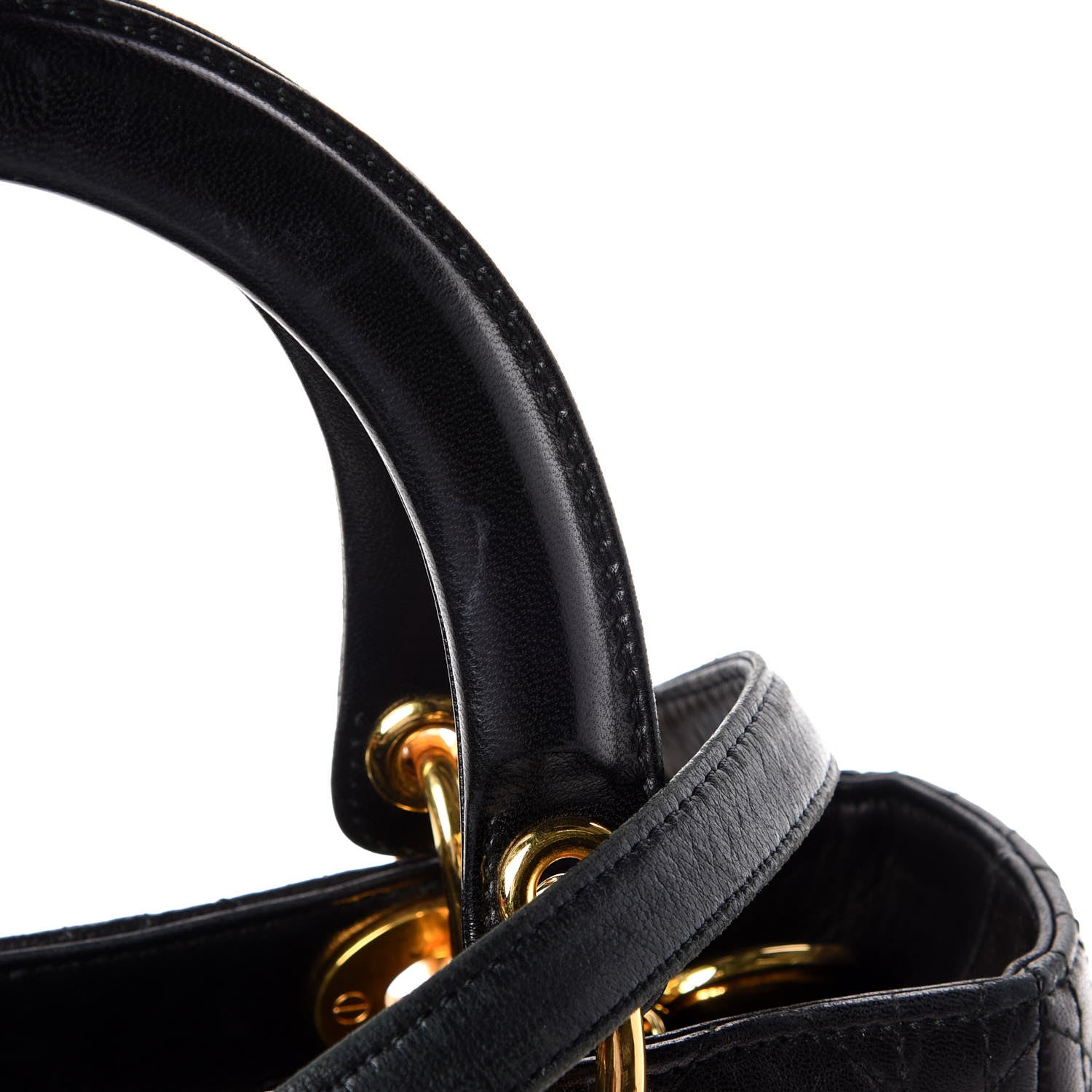 Christian Dior Lambskin Cannage Medium Lady Dior Black 18 of 18