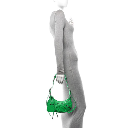 Balenciaga Agneau Arena Le Cagole Shoulder Bag XS Kelly Green 2 of 11