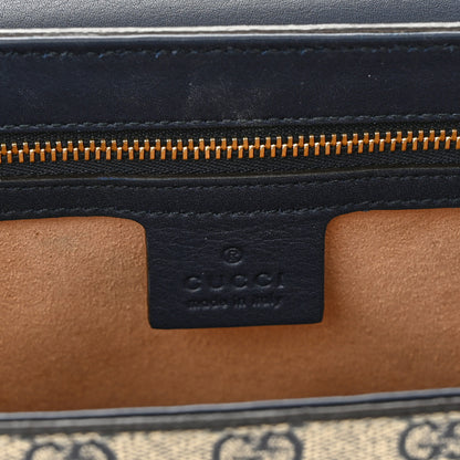 Gucci GG Supreme Monogram Calfskin Medium Padlock Shoulder Bag Beige Blue Mystic White Hibiscus Red 6 of 13