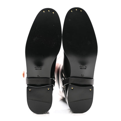 Gucci Calfskin Zelda Harness Riding Boots 38 Black Amber 5 of 10